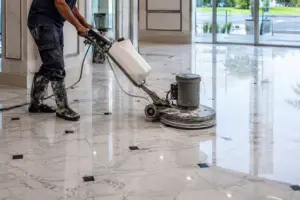 Marble polishing cost guide for Dubai showing professional marble floor restoration